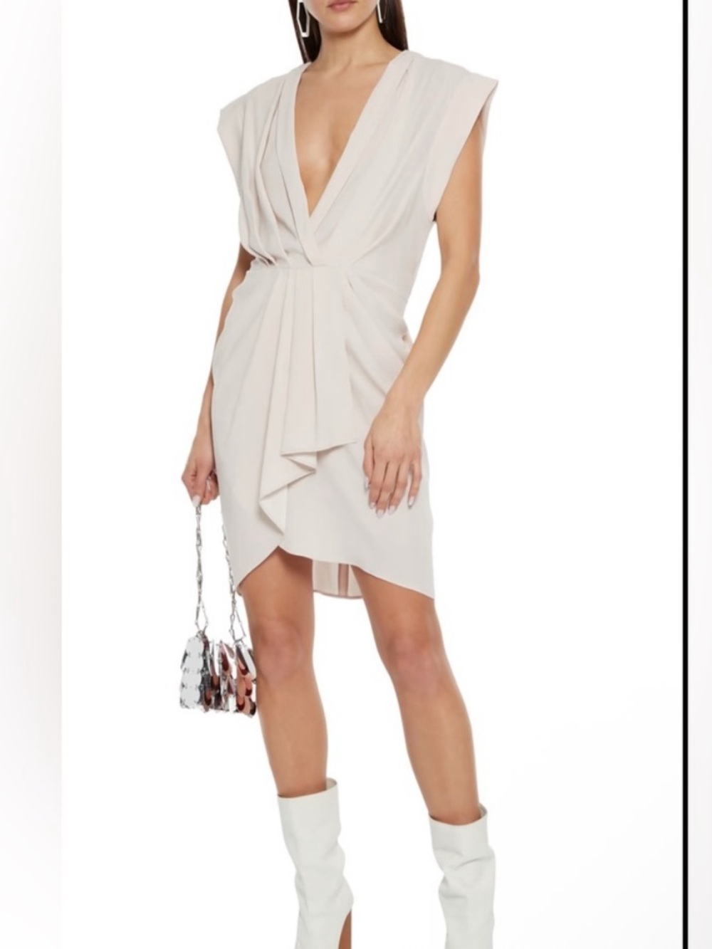 IRO Draped V-Neck Sleeveless Dress - NWT